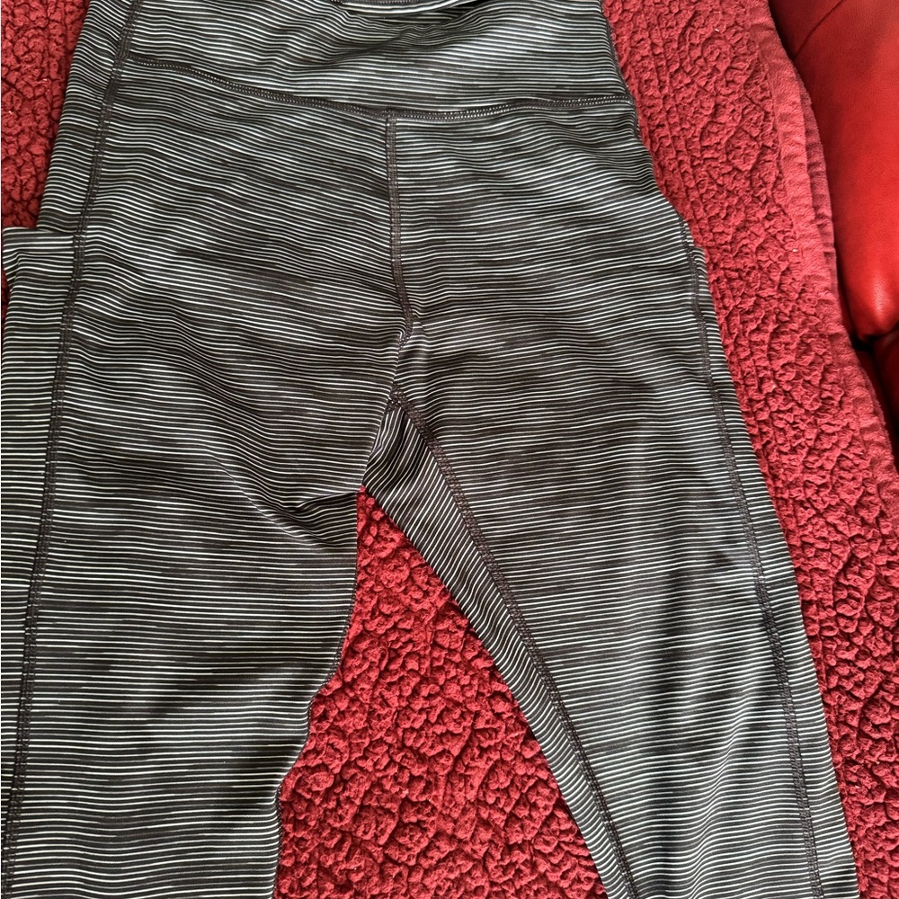 Tek Gear Black and White Striped Top and Matching Bottoms